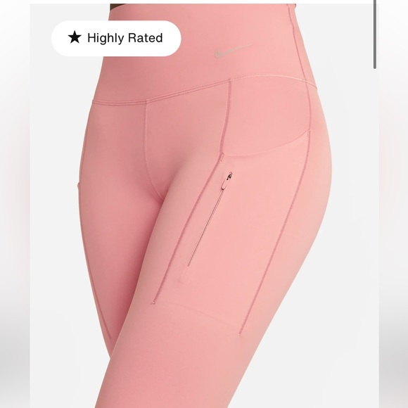 NWOT Nike Women's Firm-Support High-Waisted 7/8 Leggings with Pockets - Picture 2 of 4